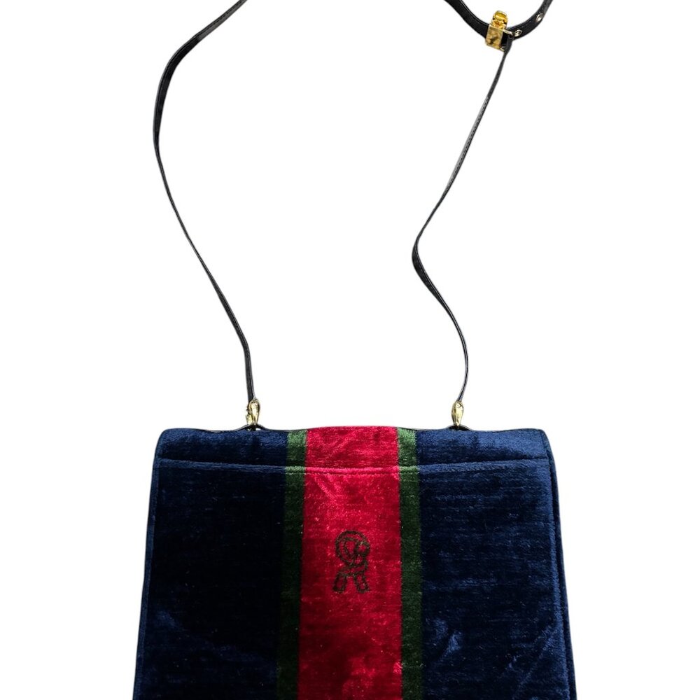 Roberta di Camerino Multicolored Velvet & Leather Shoulder Bag - Picture 3 of 9